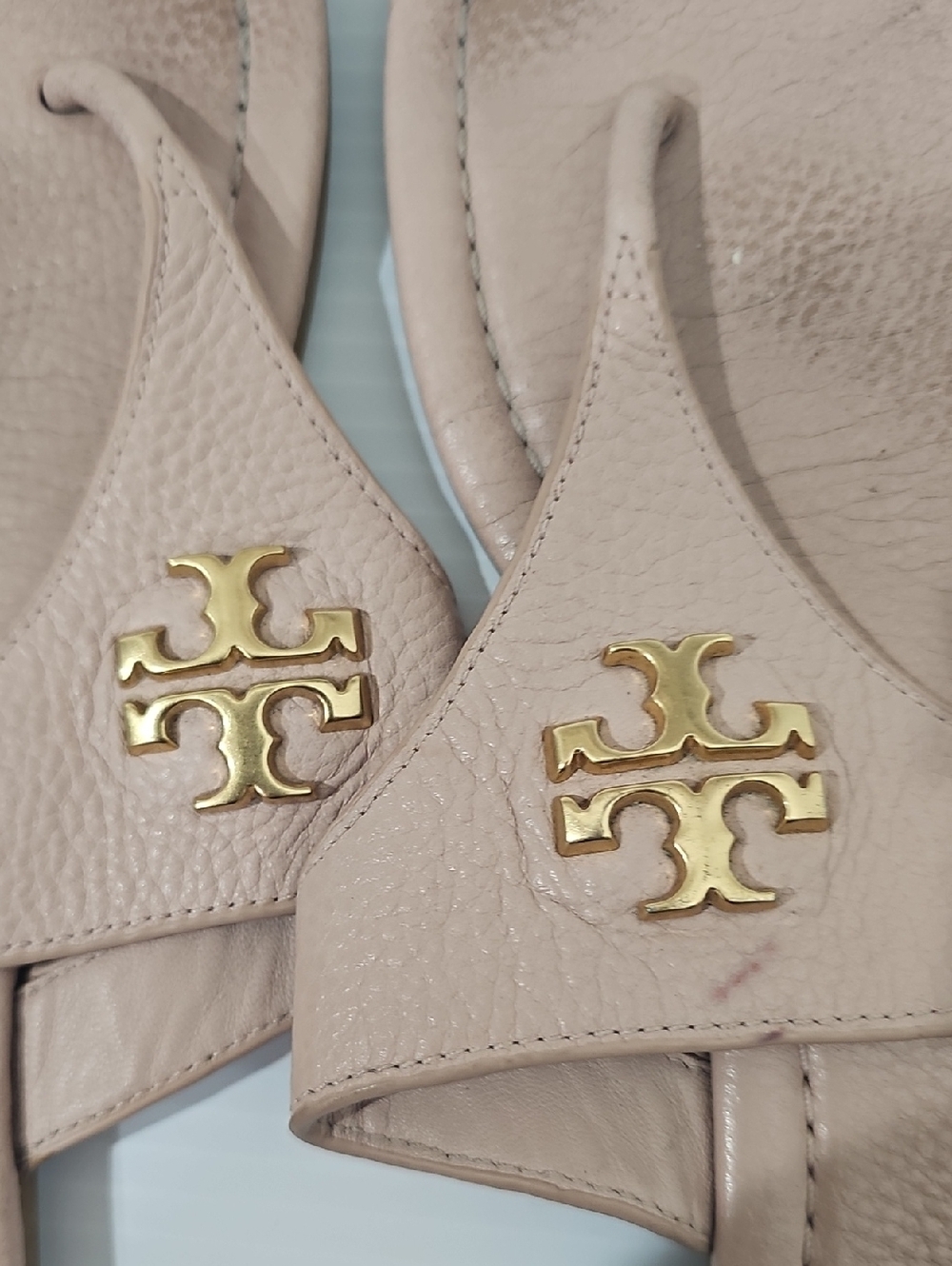 Tory Burch Jolie Flat Thong Sandals Tumbled Size 86 - Picture 8 of 11